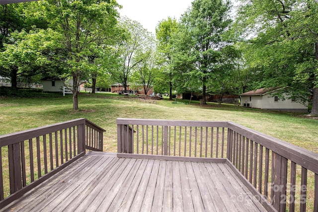 134 Piedmont Dr, Kannapolis, NC 28081 - wooden deck with a yard