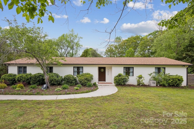 7200 Monroe Rd, Charlotte, NC 28212 - ranch-style house featuring stucco siding and a front yard