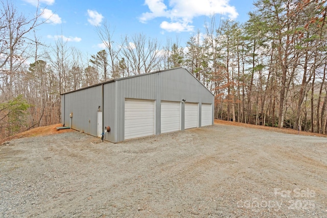 3670 Maple Creek Rd, Rutherfordton, NC 28139 - detached garage with dirt driveway