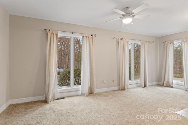 3670 Maple Creek Rd, Rutherfordton, NC 28139 - carpeted empty room featuring a ceiling fan and baseboards