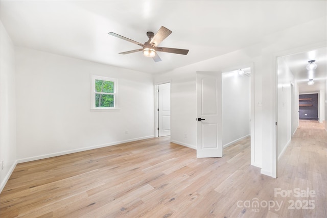 1904 27th Avenue Dr NE, Hickory, NC 28601 - spare room with ceiling fan, light wood-type flooring, and baseboards