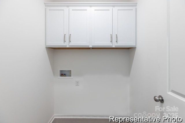 24558 Blue Heron Cir Unit 402, Lancaster, SC 29720 - clothes washing area featuring washer hookup, baseboards, and cabinet space