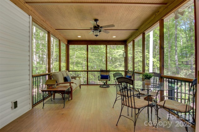 4516 Stryker Dr, Matthews, NC 28104 - sunroom featuring a ceiling fan