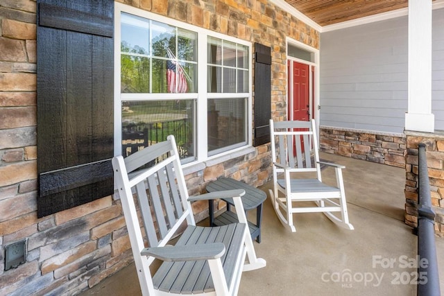 4594 N Wynswept Dr, Maiden, NC 28650 - view of patio with a porch