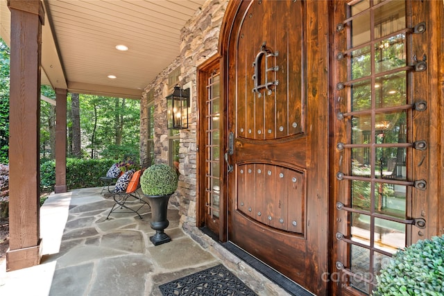 14130 Lea Point Ct, Huntersville, NC 28078 - property entrance featuring a porch
