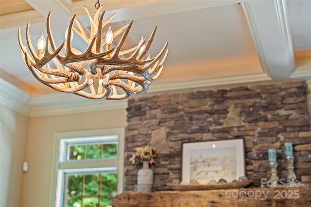 14130 Lea Point Ct, Huntersville, NC 28078 - detailed view of a chandelier and ornamental molding
