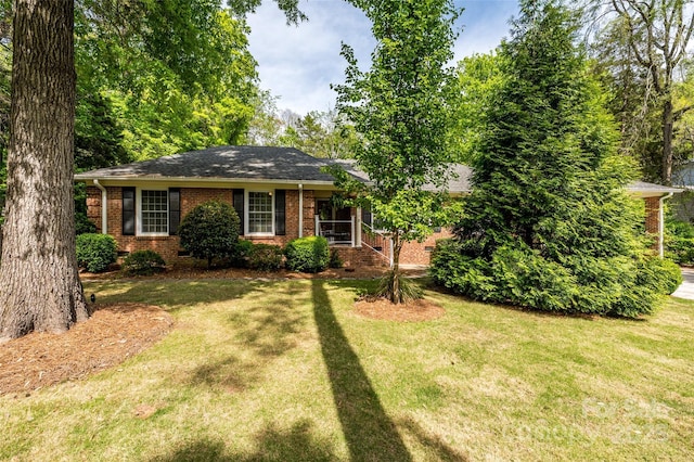 10316 Whitethorn Dr, Charlotte, NC 28277 - view of front of home with brick siding and a front yard