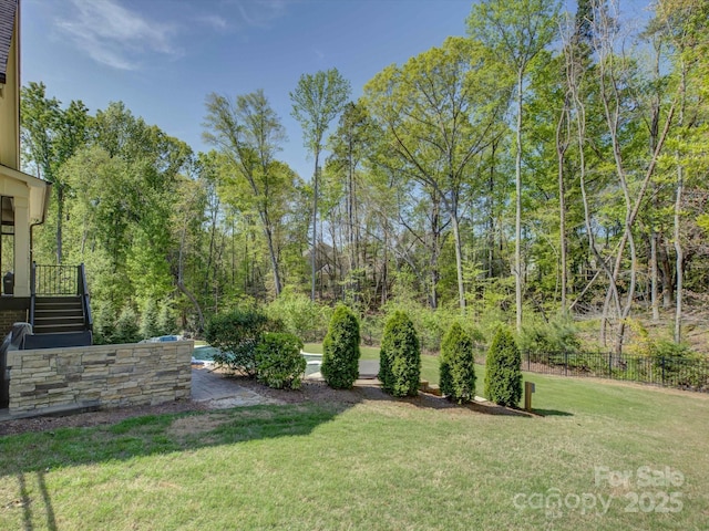 712 Chase Ct, Fort Mill, SC 29708 - view of yard featuring stairway and fence