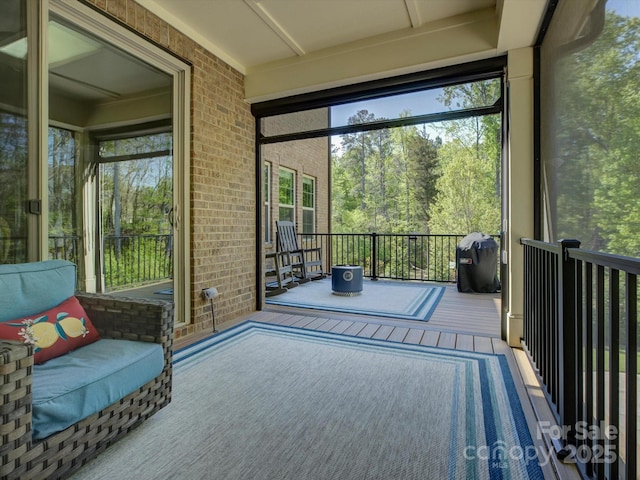 712 Chase Ct, Fort Mill, SC 29708 - sunroom with a forest view