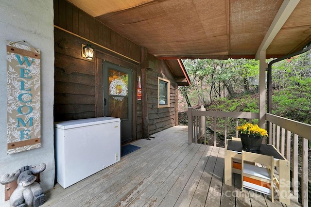 view of wooden terrace