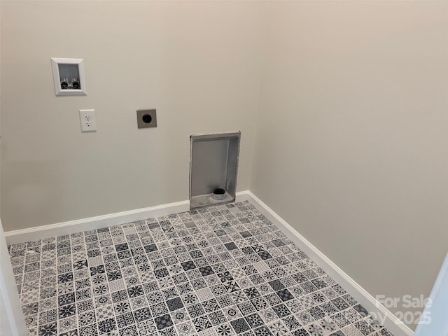 122 39th Avenue Ct NW, Hickory, NC 28601 - washroom with hookup for a washing machine, hookup for an electric dryer, and baseboards