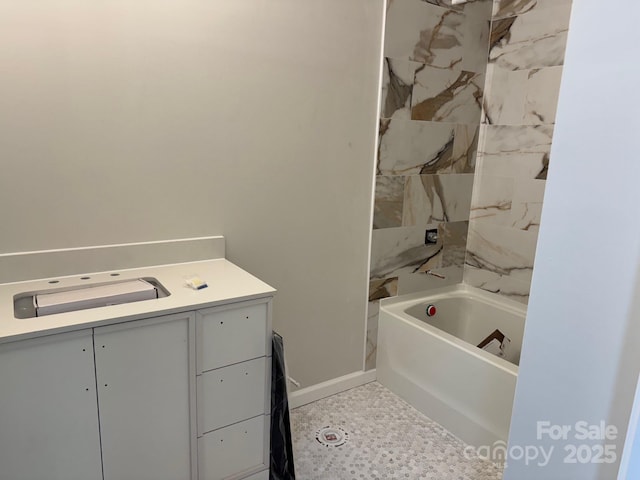 122 39th Avenue Ct NW, Hickory, NC 28601 - full bath featuring baseboards, shower / bath combination, and vanity