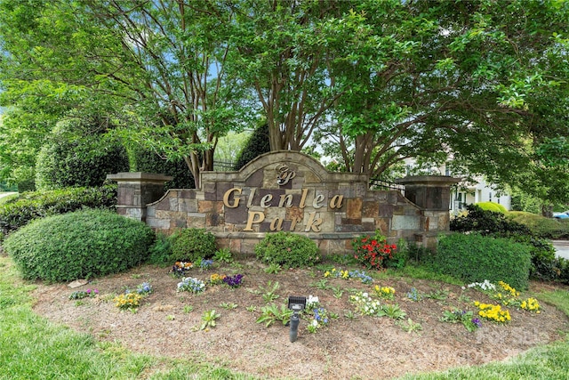 view of community sign