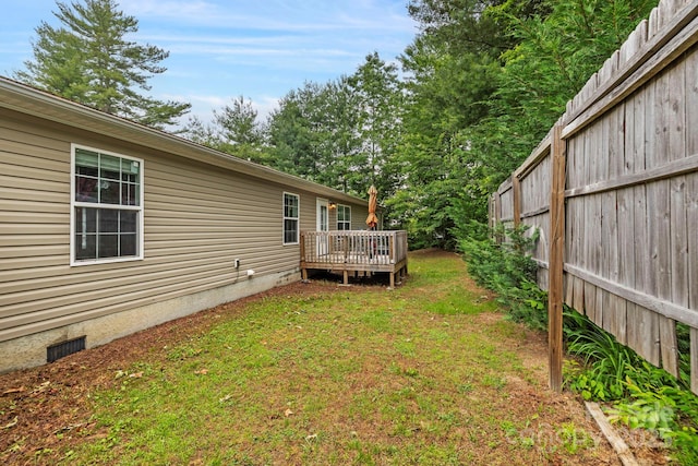 255 Jackson Loop Rd, Flat Rock, NC 28731 - view of yard featuring a wooden deck
