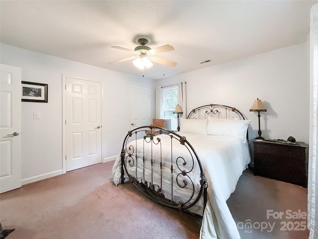 2214 Cannonade Ct, Matthews, NC 28105 - carpeted bedroom featuring baseboards and ceiling fan