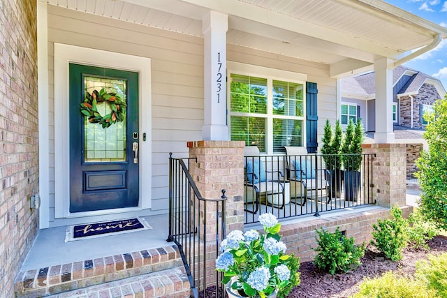 17231 Rider Wood Ln, Charlotte, NC 28278 - entrance to property with a porch