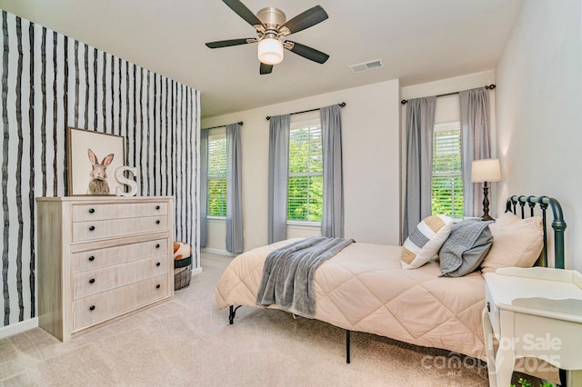 17231 Rider Wood Ln, Charlotte, NC 28278 - carpeted bedroom featuring ceiling fan and baseboards