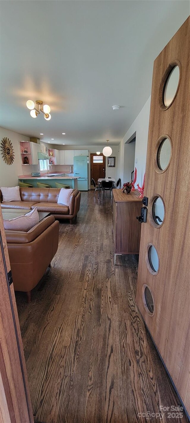 219 Flat Creek Rd, Black Mountain, NC 28711 - interior space featuring dark wood-style flooring