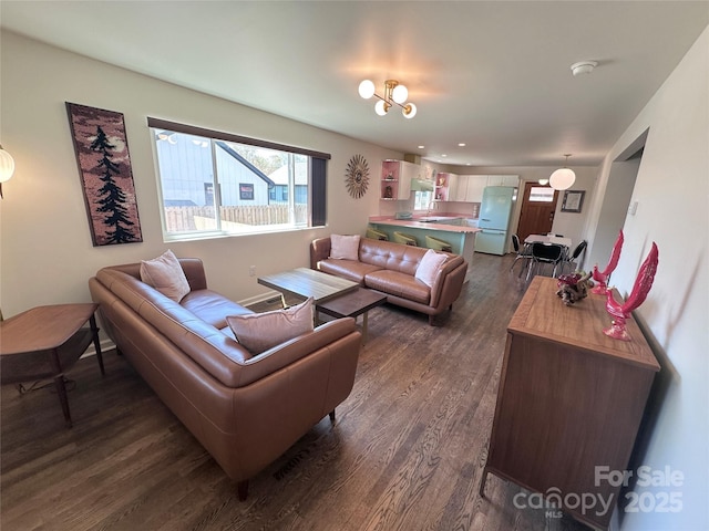 219 Flat Creek Rd, Black Mountain, NC 28711 - living area featuring dark wood-style flooring