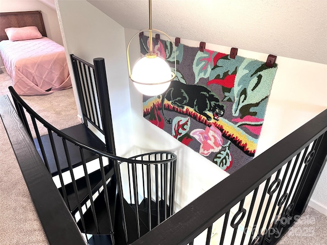 219 Flat Creek Rd, Black Mountain, NC 28711 - staircase with carpet floors and baseboards