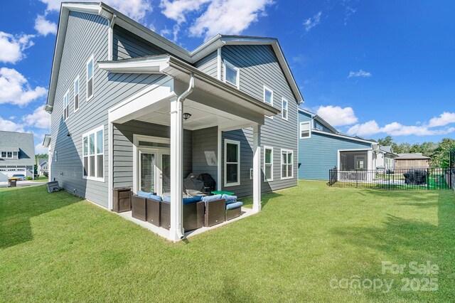 1390 Cedardale Ln, Denver, NC 28037 - rear view of property with outdoor lounge area