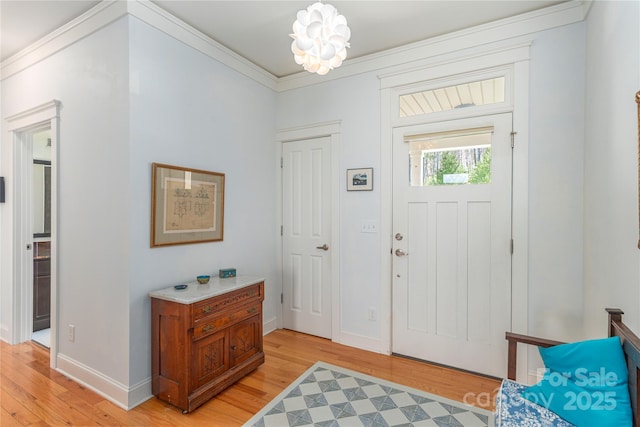 95 Greenwells Glory Dr, Biltmore Lake, NC 28715 - foyer with light wood-type flooring, crown molding, and baseboards
