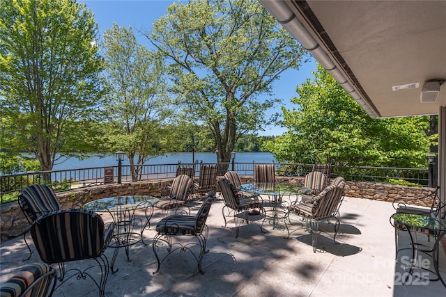 95 Greenwells Glory Dr, Biltmore Lake, NC 28715 - view of patio featuring outdoor dining area and a water view