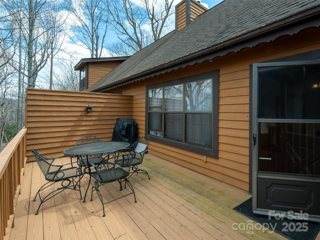 376 Overlook Dr Unit 1, Burnsville, NC 28714 - deck featuring area for grilling and outdoor dining area