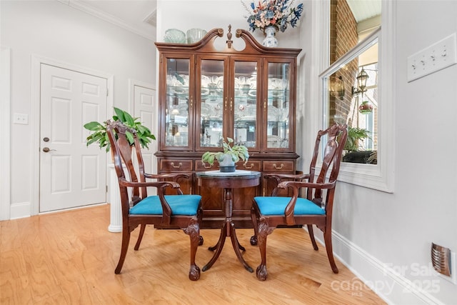 962 Blakeley Walk, Rock Hill, SC 29732 - living area with light wood-style floors, baseboards, and ornamental molding
