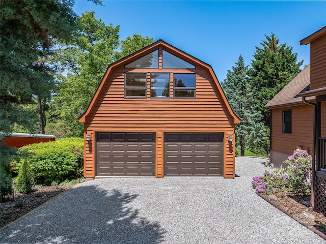 garage featuring a detached garage