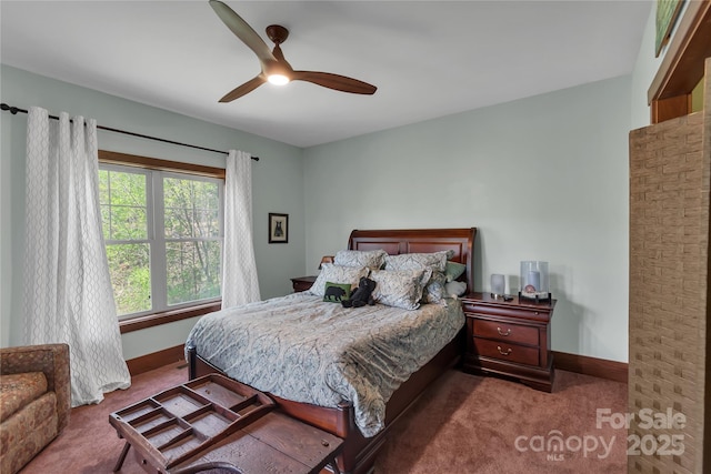 334 Willow Top Ln, Lake Lure, NC 28746 - bedroom with carpet floors and a ceiling fan