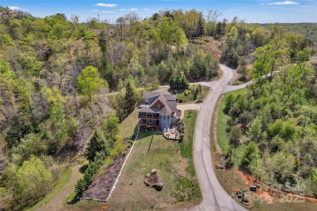 334 Willow Top Ln, Lake Lure, NC 28746 - view from above of property with a heavily wooded area