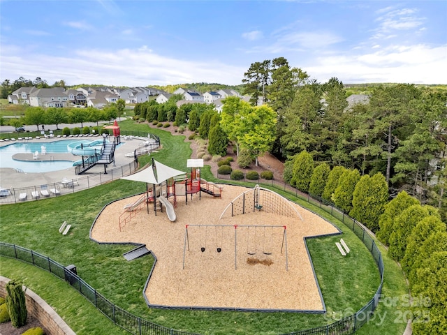 2262 Galloway Ln SW, Concord, NC 28025 - view of property's community featuring fence, a swimming pool, playground community, and a yard