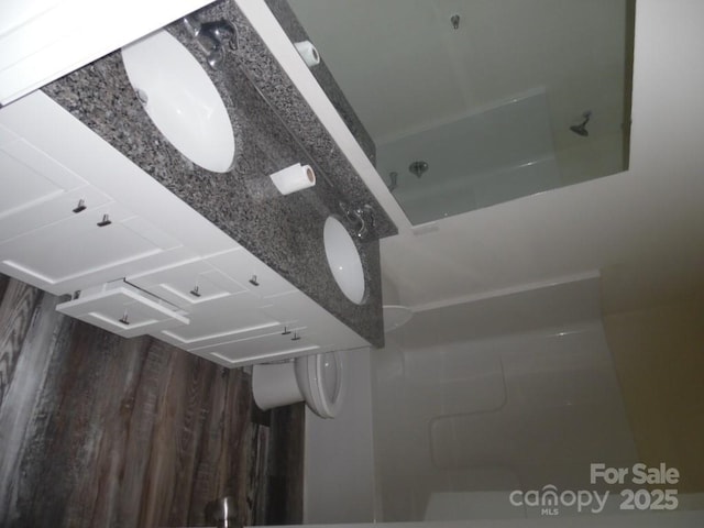 574 30th Avenue Cir NE, Hickory, NC 28601 - bathroom with wood finished floors