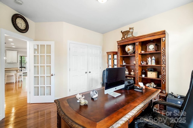 16532 Flintrock Falls Ln, Charlotte, NC 28278 - office area with wood finished floors