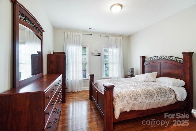 16532 Flintrock Falls Ln, Charlotte, NC 28278 - bedroom featuring visible vents and dark wood-style floors
