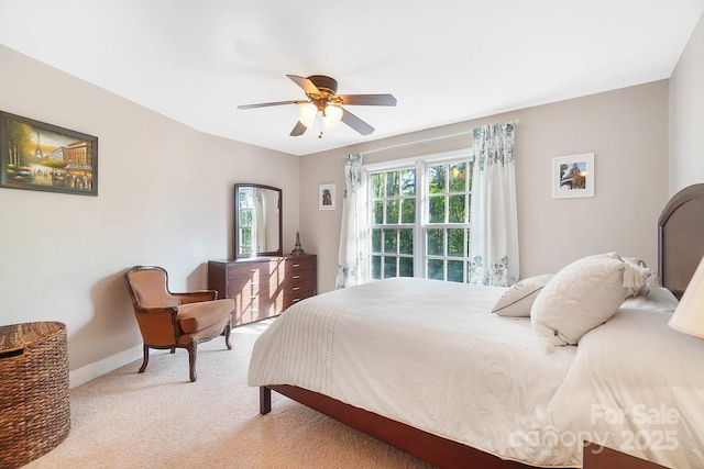 16532 Flintrock Falls Ln, Charlotte, NC 28278 - carpeted bedroom with ceiling fan and baseboards