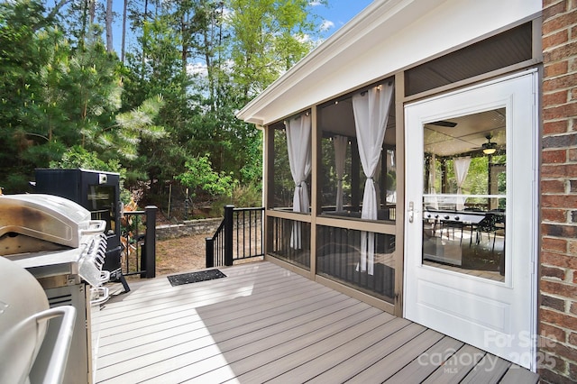 16532 Flintrock Falls Ln, Charlotte, NC 28278 - wooden terrace featuring a sunroom