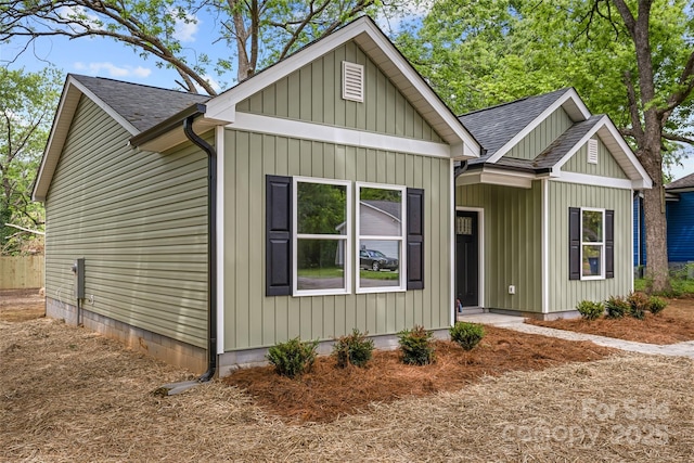 508 Clegg St, Shelby, NC 28150 - view of front of home with board and batten siding and a shingled roof