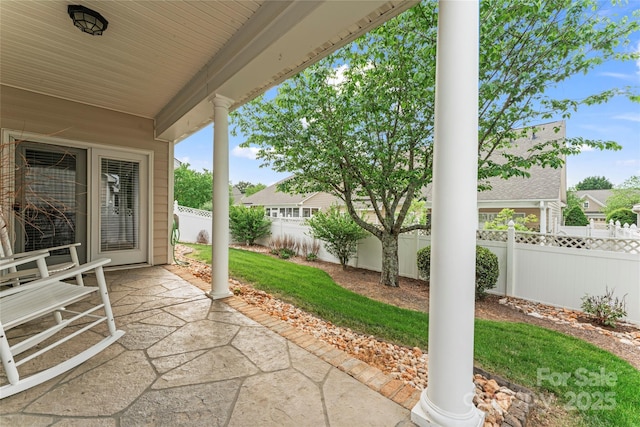view of patio / terrace featuring a fenced backyard