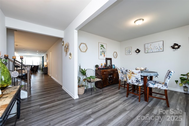 3100 Cheyney Park Dr, Charlotte, NC 28269 - dining area featuring wood finished floors and baseboards