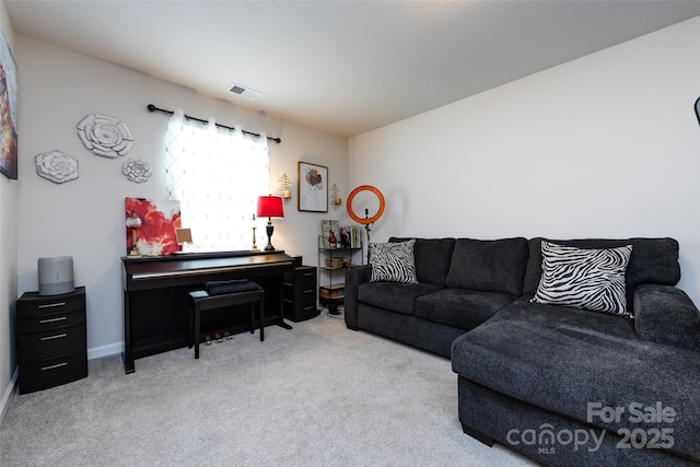 3100 Cheyney Park Dr, Charlotte, NC 28269 - living area with visible vents, baseboards, and carpet floors