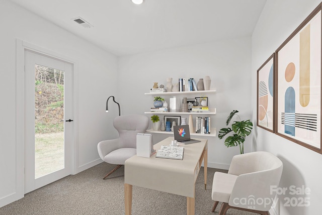 184 Cherry Springs Ln Unit 1-B, Asheville, NC 28804 - sitting room featuring baseboards, carpet, and visible vents