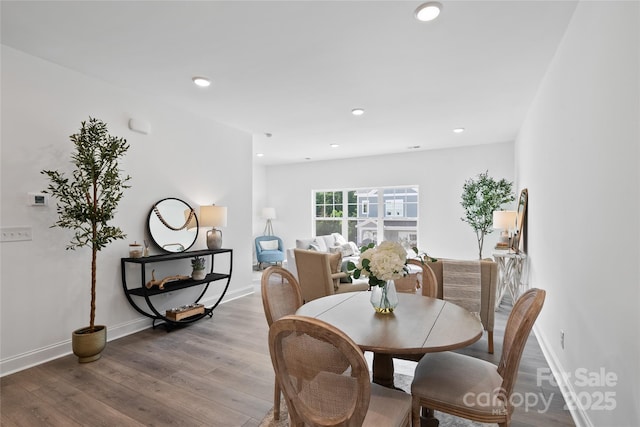 184 Cherry Springs Ln Unit 1-B, Asheville, NC 28804 - dining area featuring wood finished floors and recessed lighting