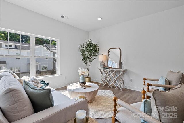 184 Cherry Springs Ln Unit 1-B, Asheville, NC 28804 - living room with wood finished floors and recessed lighting
