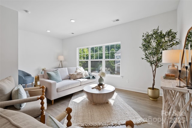 184 Cherry Springs Ln Unit 1-B, Asheville, NC 28804 - living room with recessed lighting and wood finished floors