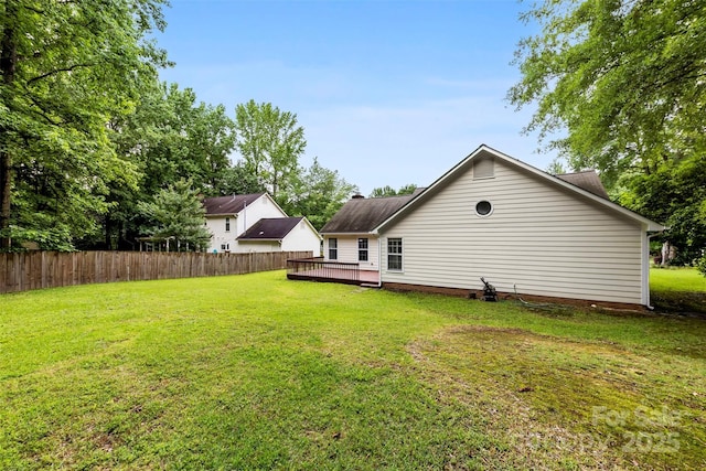 13324 Kintyre Ct, Matthews, NC 28105 - view of yard with a wooden deck