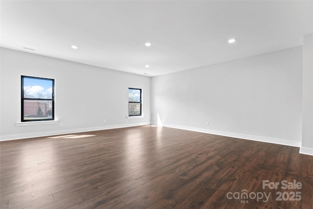 714 Falling Oak Aly Unit 18, Huntersville, NC 28078 - empty room with recessed lighting, dark wood finished floors, and baseboards
