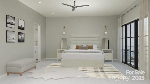 714 Falling Oak Aly Unit 18, Huntersville, NC 28078 - carpeted bedroom with baseboards and recessed lighting