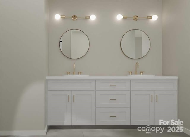 714 Falling Oak Aly Unit 18, Huntersville, NC 28078 - full bath featuring baseboards, a sink, and double vanity